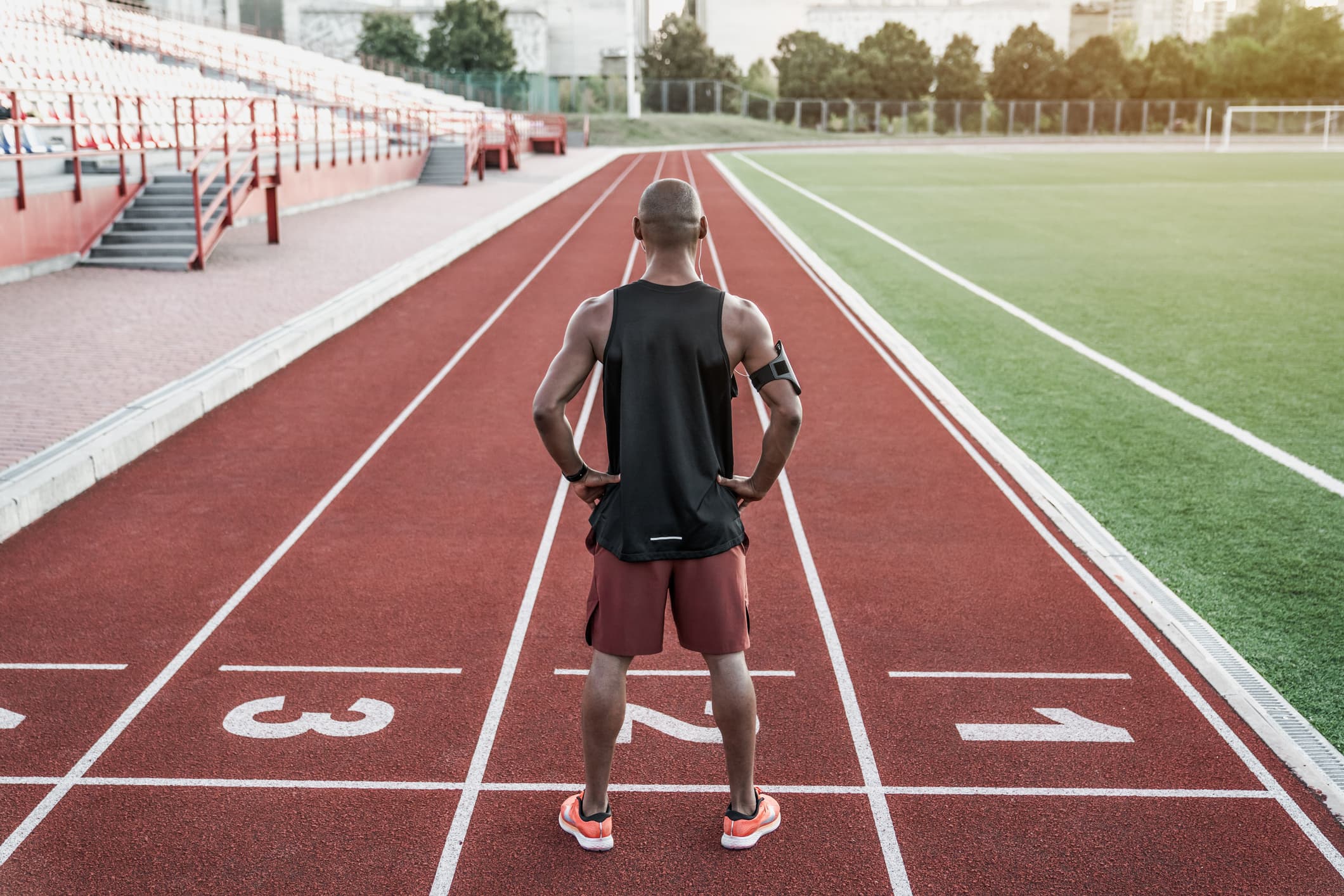 runner standing at starting line